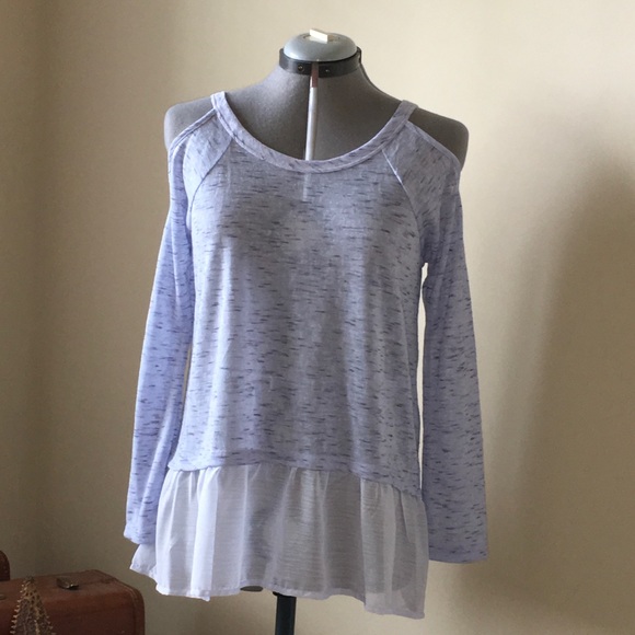About A Girl Tops - Cold Shoulder Sweater